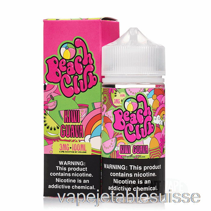 Vape Suisse Goyave Kiwi - Beach Club - 100ml 6mg